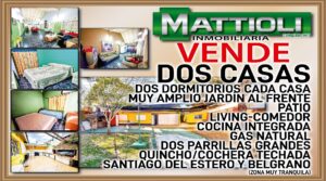 Dos Casas(3 y 4 ambientes)-Amplio patio con parrilla