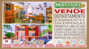 DEPTO DOS AMBIENTES EN UN 1º PISO Y SIN EXPENSAS -SAN BERNARDO-